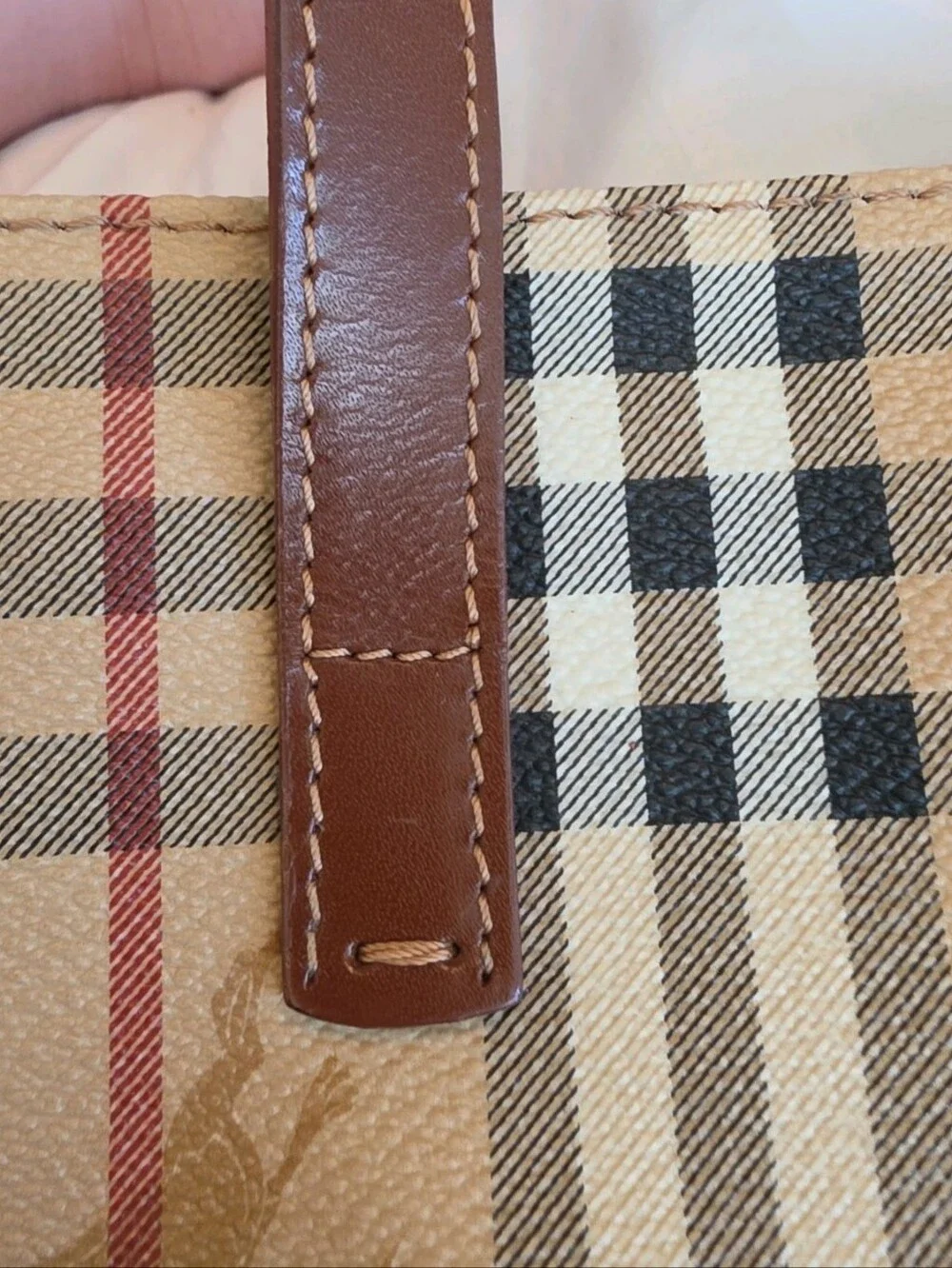 Authentic Vintage Burberry London Haymarket Check Tote Bag